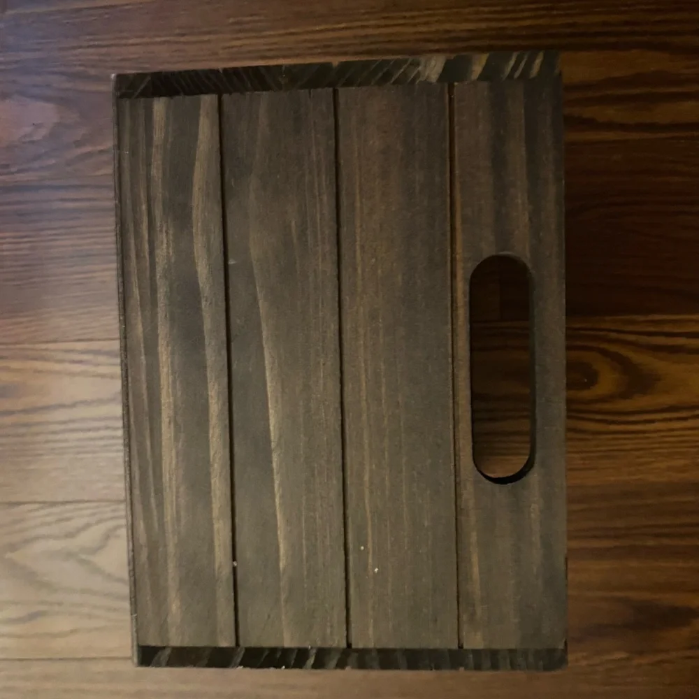 Wood and Chalk Storage Bin Home Decor Office Supplies